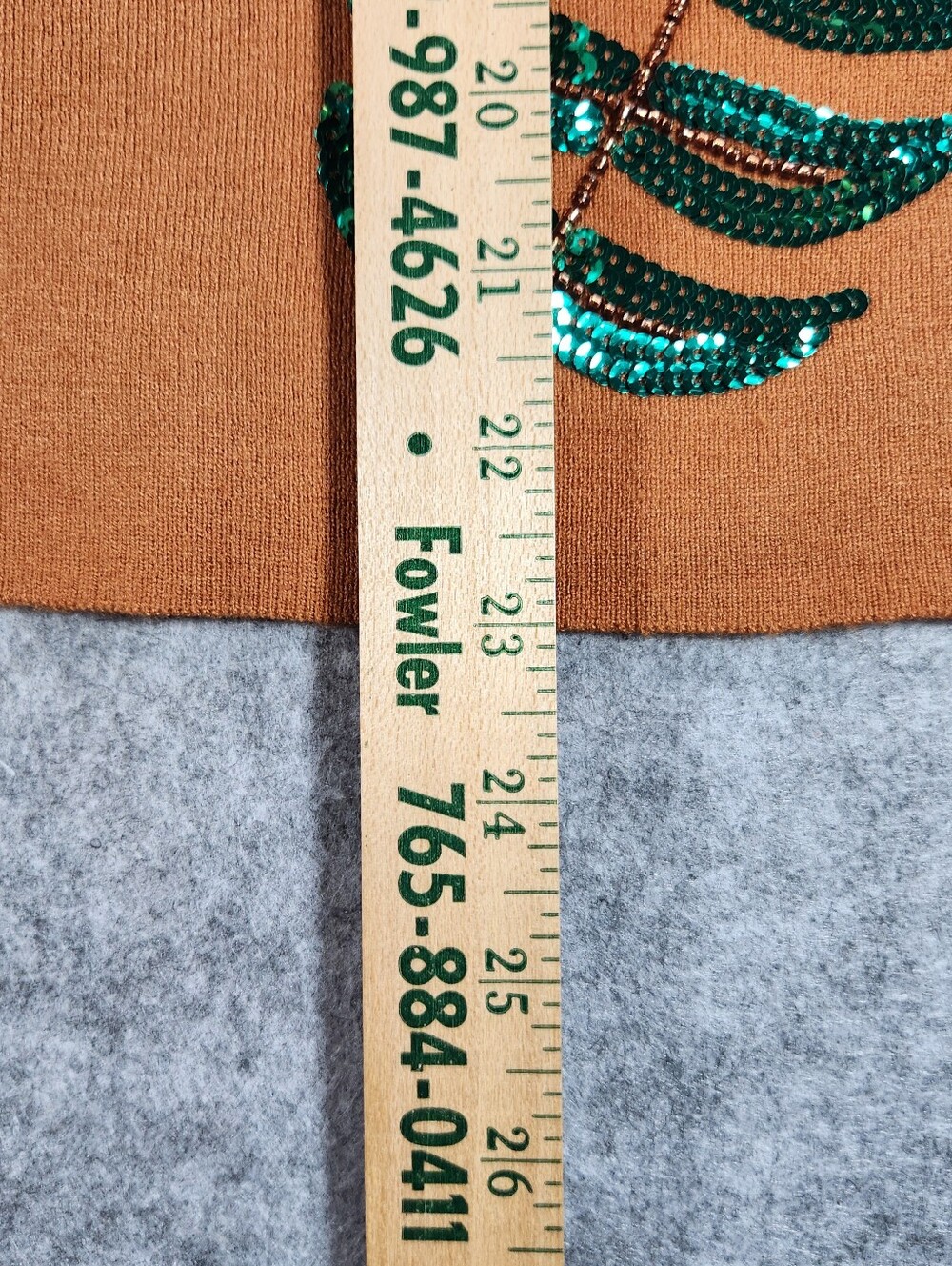 Fate Burnt Orange Sequin Leaf Mock Neck Sweater Small - Picture 4 of 12